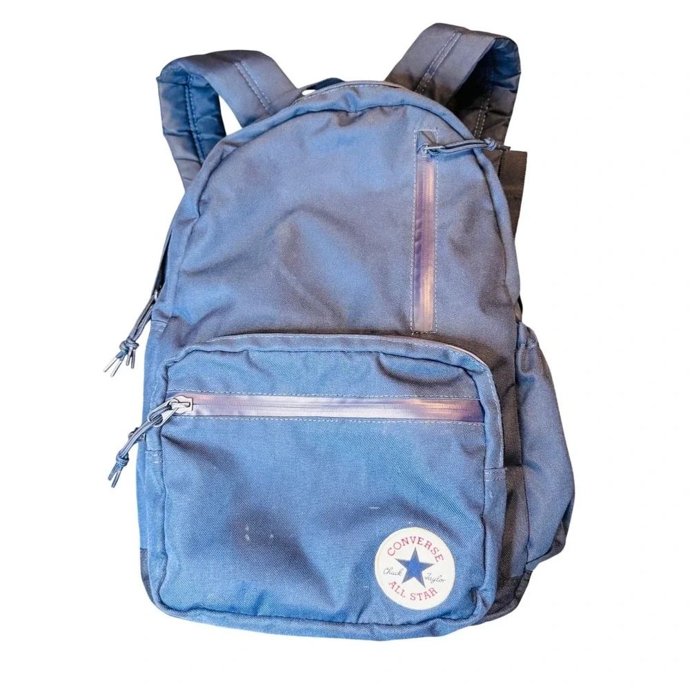 Converse Go Backpack Unisex Laptop Sleeve School Travel Bag Navy Blue